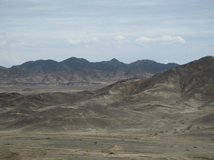 Enroute to eclipse-viewing site, driving through Taklaman Desert